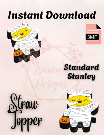 Mummy Bear Straw Topper