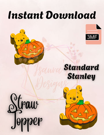 Hunny Bear with Pumpkin topper