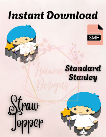 Boy Twin Straw Topper