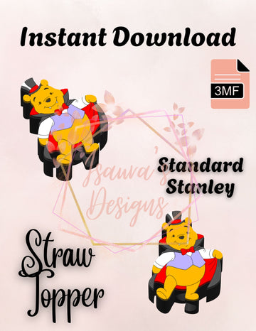 Vampire Hunny Bear Straw Toppers