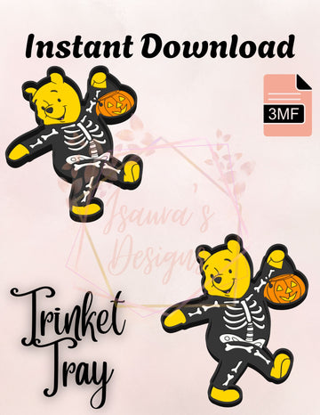 Skeleton Hunny Bear Tray