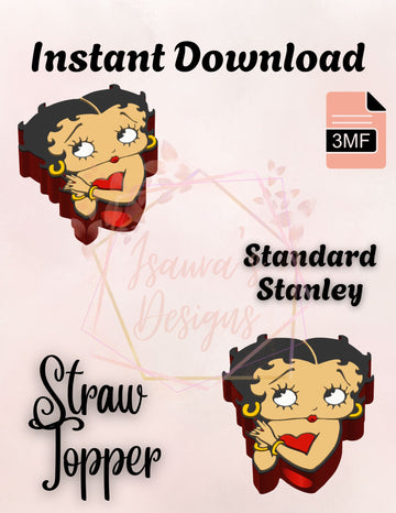 Betty Girl Straw Topper